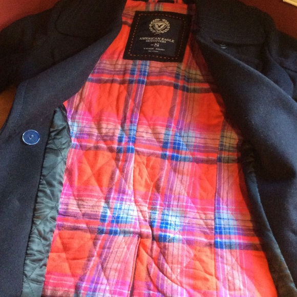 Women’s American eagle pea coat navy sz S - Picture 4 of 6